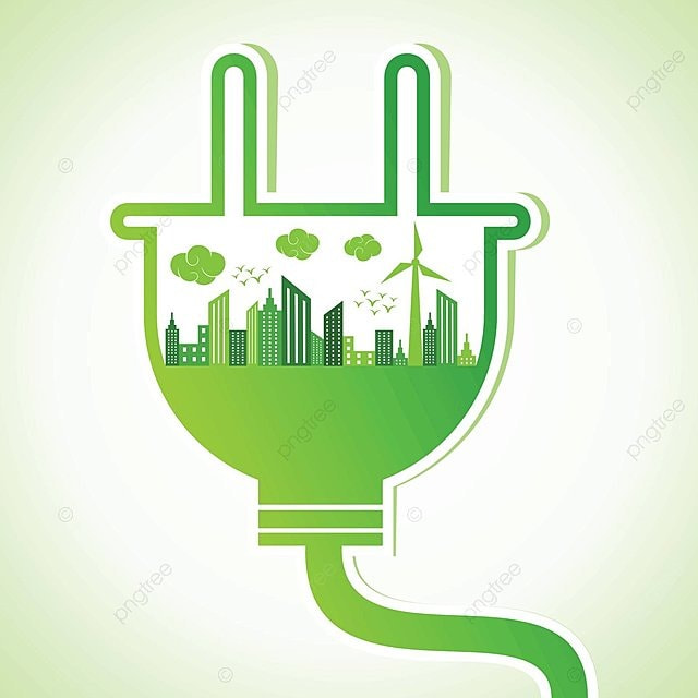 pngtree illustration of sustainable energy with electric plug and ecology theme vector png image 13838228
